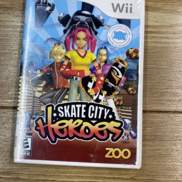 Skate City Heroes (Nintendo Wii, 2008) Complete With Manual